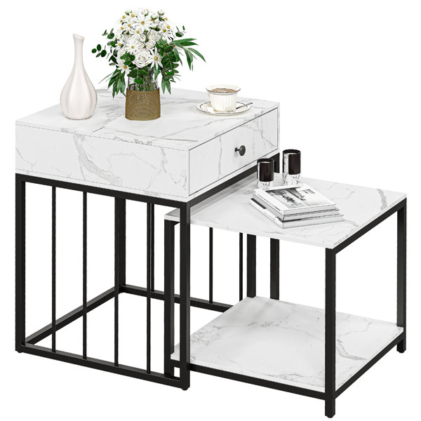 Wrought Studio Set Of 2 Nesting Tables Wayfair